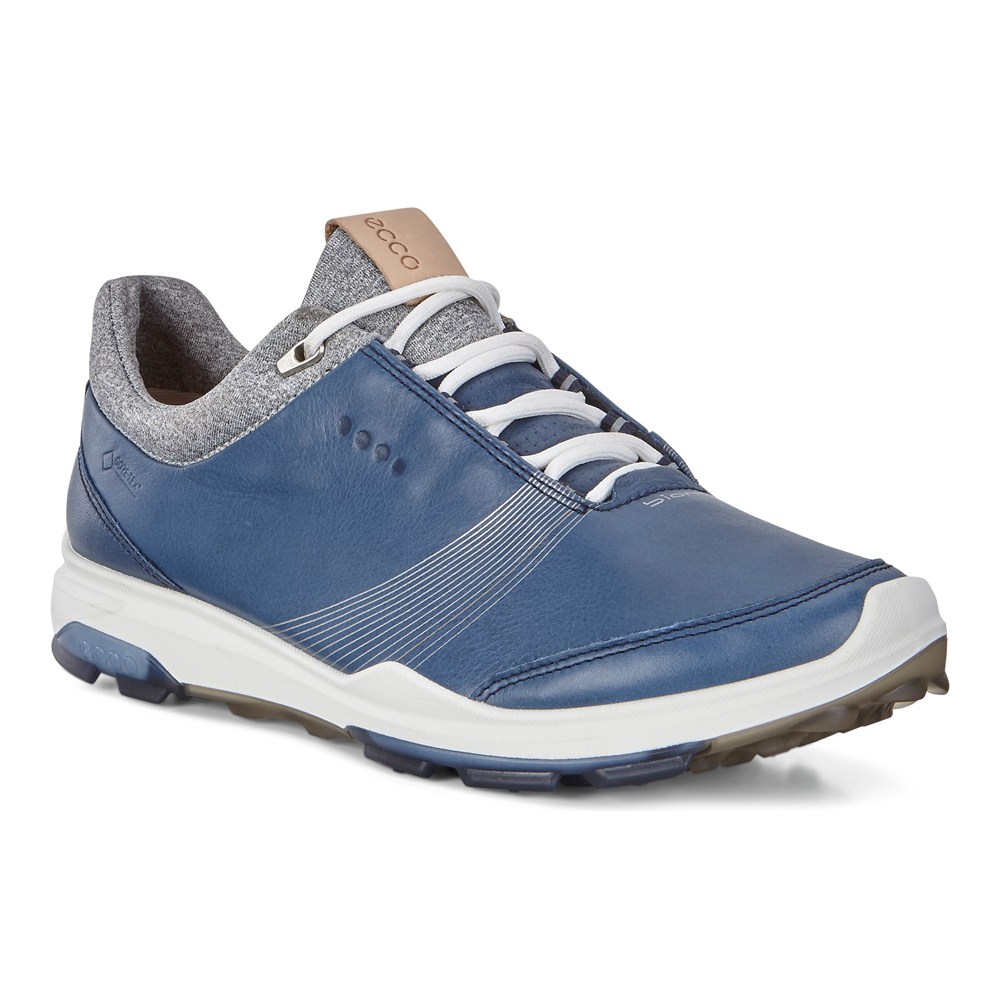 ECCO Womens Golf Shoes Blue - Biom Hybrid 3 Gtx - IRZ-907125